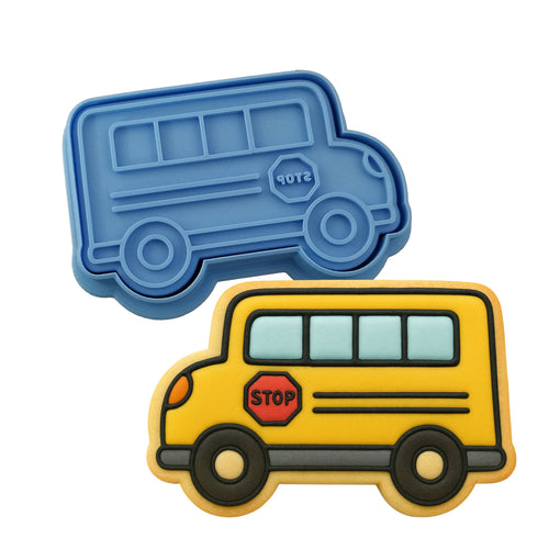School Bus Cookie Cutter | Stamp | Stencil #2