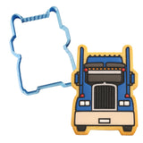 Semi Truck Cookie Cutter | Stamp | Stencil #1 Comic Book / Vehicles Cookie Cutter Lady MINI - 2 Inches (5cm) Cookie Cutter ONLY (Outline) 