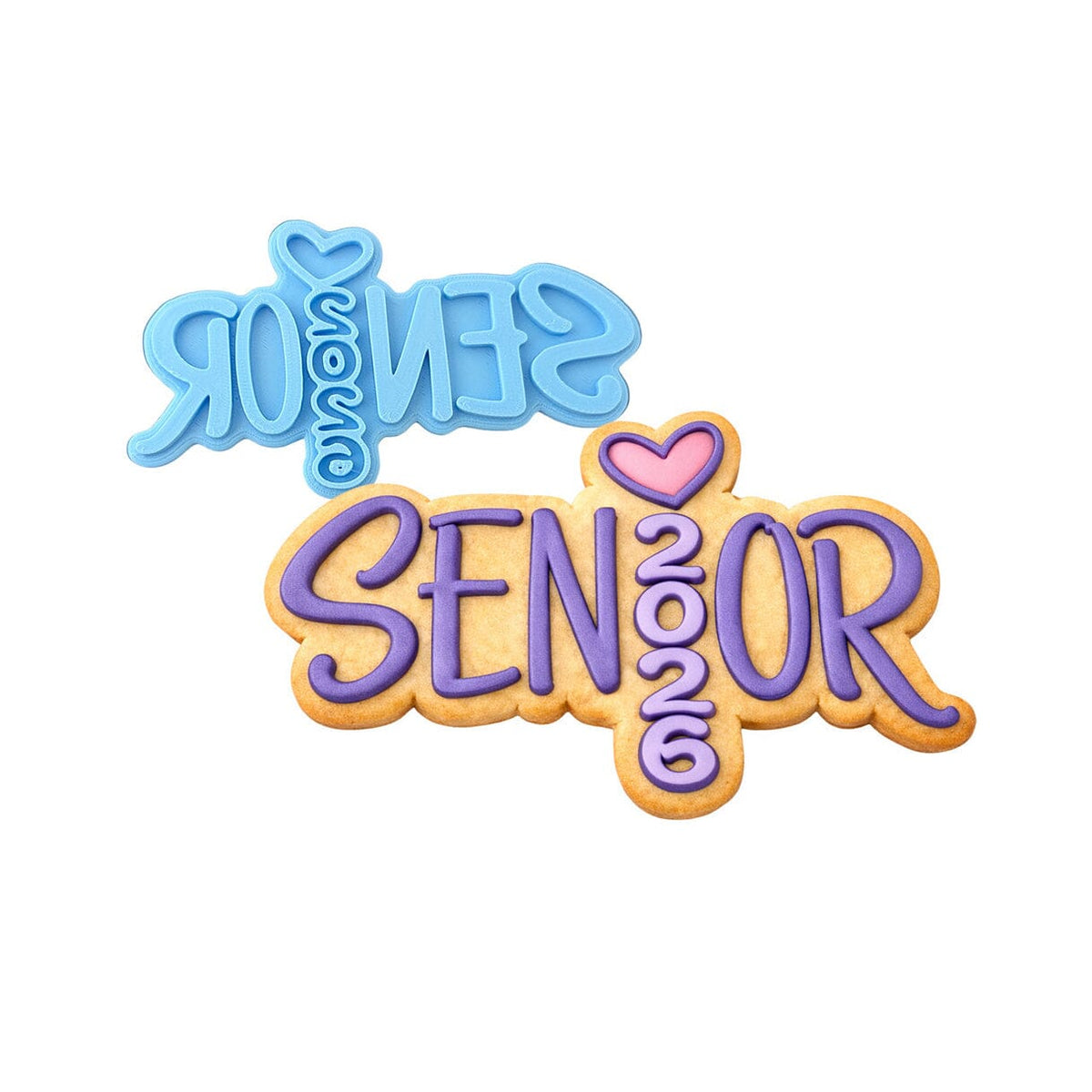 Senior 2026 Pink Vertical 1 Cookie Cutter | Stamp | Stencil - SHARP EDGES - FAST Shipping - Choose Your Own Size! #1 Cookie Cutter Lady LITTLE - 3 Inches (7.62cm) Stamp ONLY 