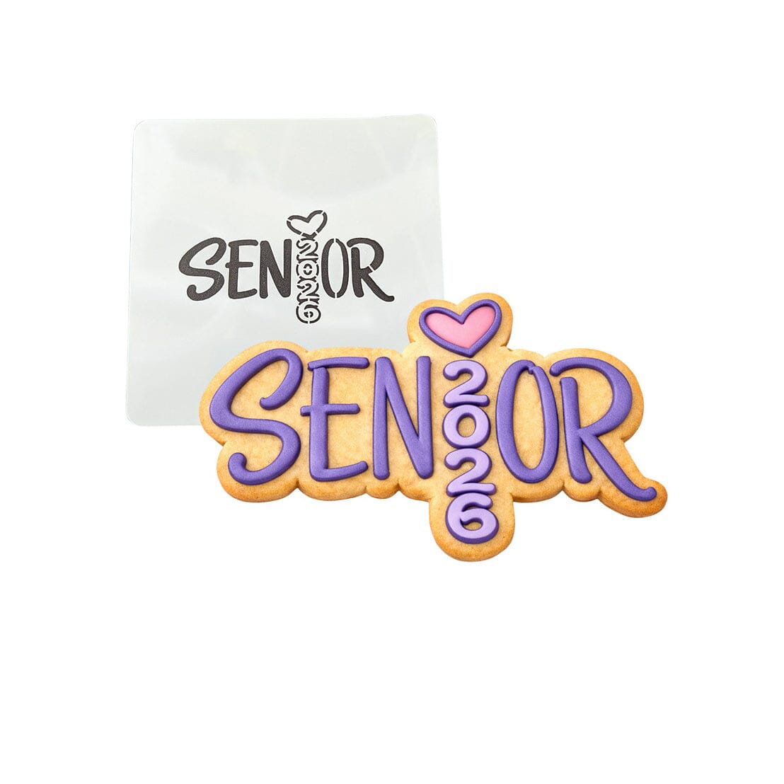 Senior 2026 Pink Vertical 1 Cookie Cutter | Stamp | Stencil - SHARP EDGES - FAST Shipping - Choose Your Own Size! #1 Cookie Cutter Lady LITTLE - 3 Inches (7.62cm) Stencil ONLY 
