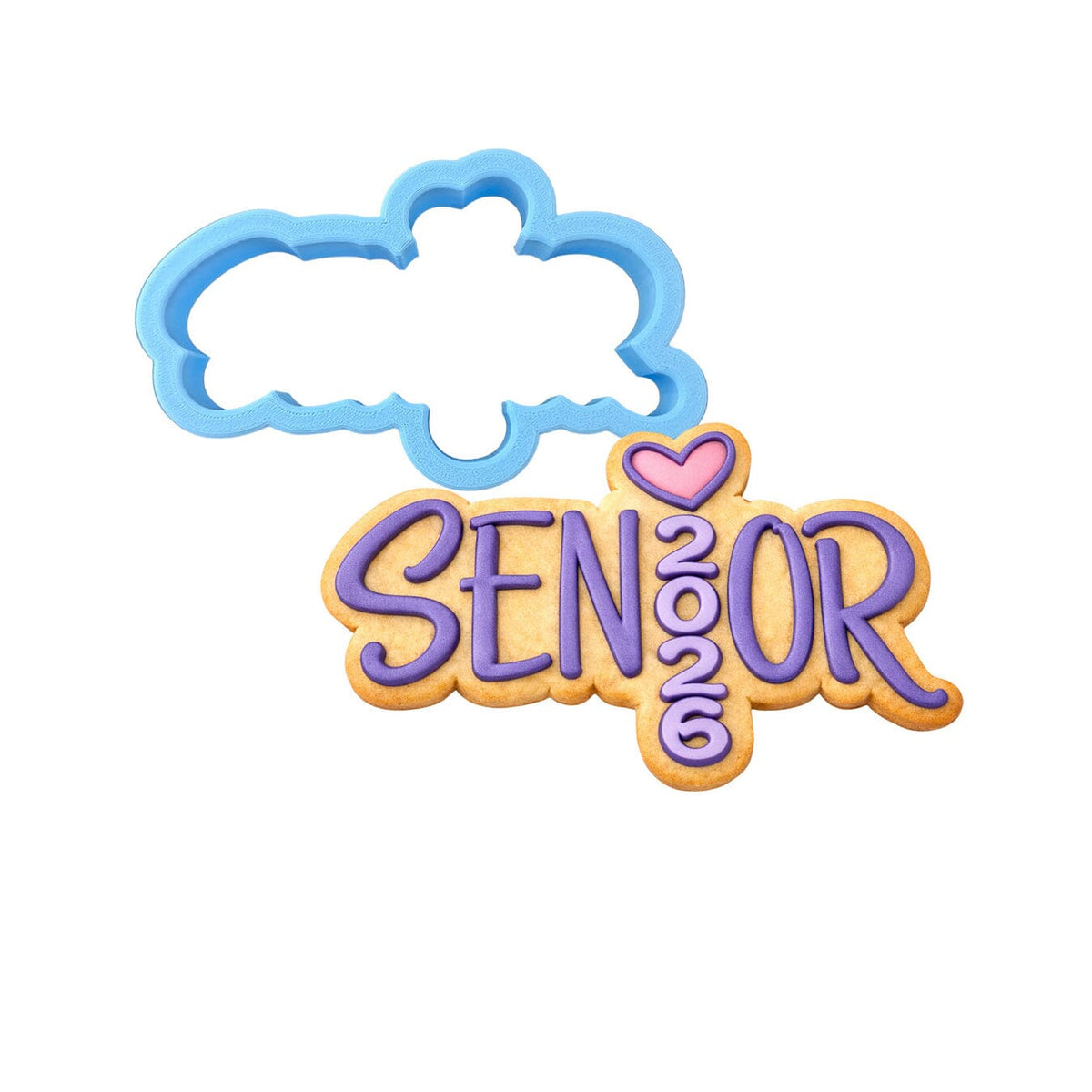 Senior 2026 Pink Vertical 1 Cookie Cutter | Stamp | Stencil - SHARP EDGES - FAST Shipping - Choose Your Own Size! #1 Cookie Cutter Lady LITTLE - 3 Inches (7.62cm) Cookie Cutter ONLY (Outline) 