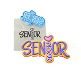 Senior 2026 Pink Vertical 1 Cookie Cutter | Stamp | Stencil - SHARP EDGES - FAST Shipping - Choose Your Own Size! #1 Cookie Cutter Lady LITTLE - 3 Inches (7.62cm) **BUNDLE** Cutter + Stamp + Stencil 