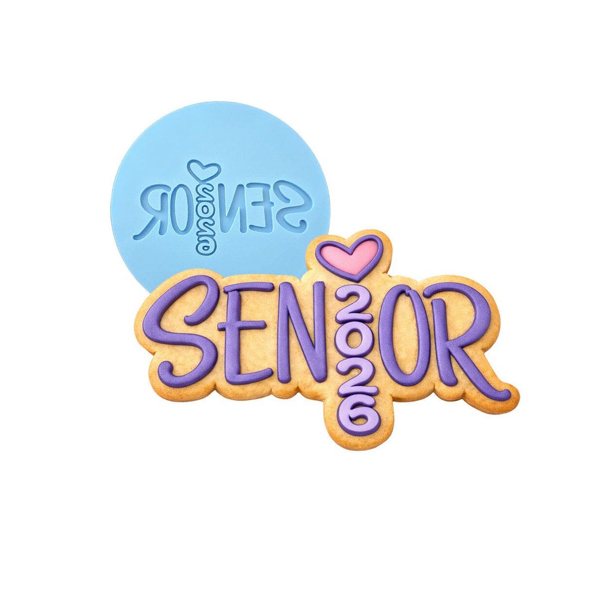 Senior 2026 Pink Vertical 1 Cookie Cutter | Stamp | Stencil - SHARP EDGES - FAST Shipping - Choose Your Own Size! #1 Cookie Cutter Lady LITTLE - 3 Inches (7.62cm) Debosser ONLY 