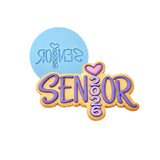 Senior 2026 Pink Vertical 1 Cookie Cutter | Stamp | Stencil - SHARP EDGES - FAST Shipping - Choose Your Own Size! #1 Cookie Cutter Lady LITTLE - 3 Inches (7.62cm) Debosser ONLY 