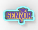 a graduation cap and the word "SENOR 26" in a stylized font.