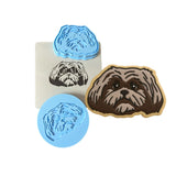 Shih Tzu Cookie Cutter | Stamp | Stencil #26 Animals & Dinosaurs Cookie Cutter Lady MINI - 2 Inches (5cm) **FULL SET BUNDLE** Cutter + Stamp + Stencil + Debosser **BEST DEAL** 