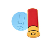Shotgun Shell Cookie Cutter | Stamp | Stencil #1 Boys/ Army / Outdoorsman Cookie Cutter Lady MINI - 2 Inches (5cm) Debosser ONLY 
