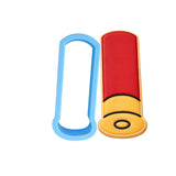 Shotgun Shell Cookie Cutter | Stamp | Stencil #1 Boys/ Army / Outdoorsman Cookie Cutter Lady MINI - 2 Inches (5cm) Cookie Cutter ONLY (Outline) 