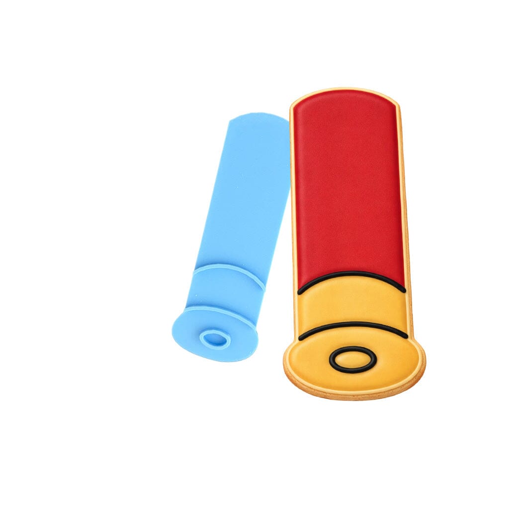 Shotgun Shell Cookie Cutter | Stamp | Stencil #1 Boys/ Army / Outdoorsman Cookie Cutter Lady MINI - 2 Inches (5cm) Stamp ONLY 