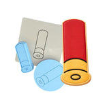 Shotgun Shell Cookie Cutter | Stamp | Stencil #1 Boys/ Army / Outdoorsman Cookie Cutter Lady MINI - 2 Inches (5cm) **FULL SET BUNDLE** Cutter + Stamp + Stencil + Debosser **BEST DEAL** 