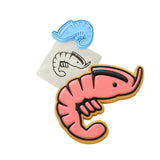 Shrimp Cookie Cutter | Stamp | Stencil #1 Beach / Summer Cookie Cutter Lady 