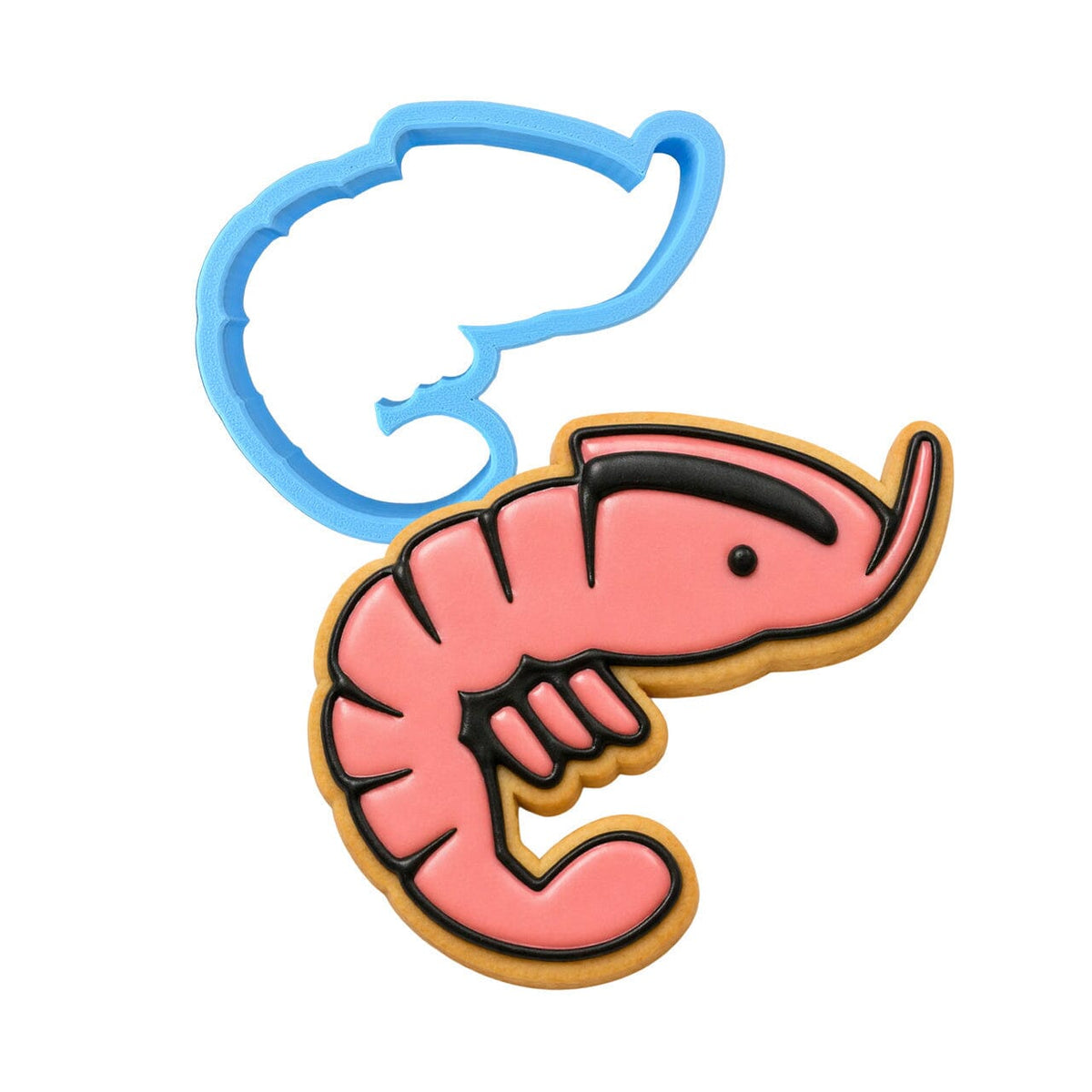 Shrimp Cookie Cutter | Stamp | Stencil #1 Beach / Summer Cookie Cutter Lady MINI - 2 Inches (5cm) Cookie Cutter ONLY (Outline) 