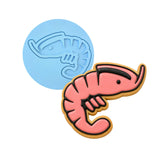 Shrimp Cookie Cutter | Stamp | Stencil #1 Beach / Summer Cookie Cutter Lady MINI - 2 Inches (5cm) Debosser ONLY 
