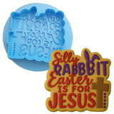 Silly Rabbit Easter Is For Jesus Cookie Cutter | Stamp | Stencil Easter / Spring / Flower Cookie Cutter Lady 