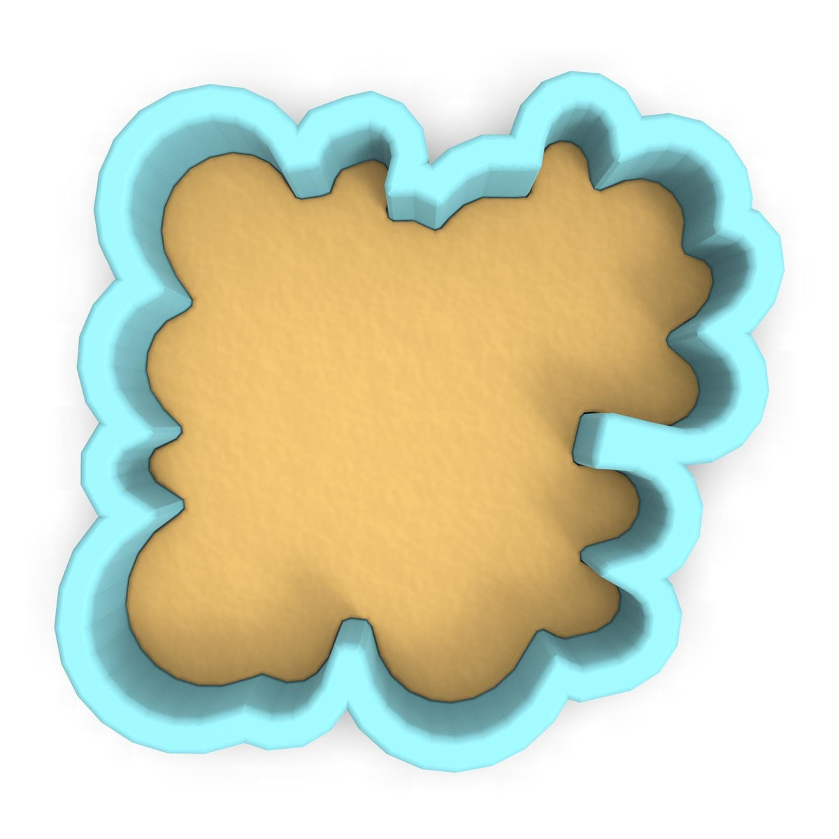 a cookie cutter with a cookie shaped like a flower