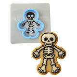 Skeleton Boy Cookie Cutter | Stamp | Stencil #1 Halloween / Fall Cookie Cutter Lady MINI - 2 Inches (5cm) **BUNDLE** Cutter + Stencil 