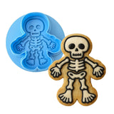 Skeleton Boy Cookie Cutter | Stamp | Stencil #1 Halloween / Fall Cookie Cutter Lady MINI - 2 Inches (5cm) **BUNDLE** Cutter + Debosser 