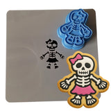 Skeleton Girl Cookie Cutter | Stamp | Stencil #1 Halloween / Fall Cookie Cutter Lady 