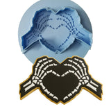 Skeleton Hands Heart Cookie Cutter | Stamp | Stencil #1 Halloween / Fall Cookie Cutter Lady 