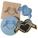 Skeleton Hands Heart Cookie Cutter | Stamp | Stencil #1 Halloween / Fall Cookie Cutter Lady 