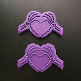 Skeleton Hands Heart Cookie Cutter | Stamp | Stencil #1 Halloween / Fall Cookie Cutter Lady 
