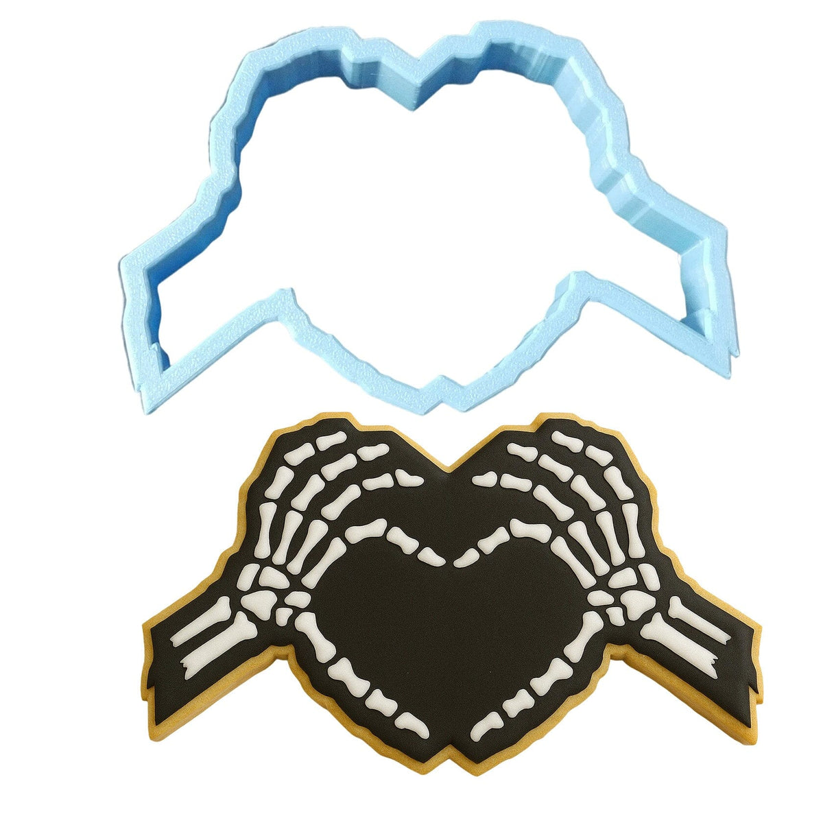 Skeleton Hands Heart Cookie Cutter | Stamp | Stencil #1 Halloween / Fall Cookie Cutter Lady 