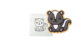 Skunk Cookie Cutter | Stamp | Stencil #1 Animals & Dinosaurs Cookie Cutter Lady MINI - 2 Inches (5cm) Stencil ONLY 