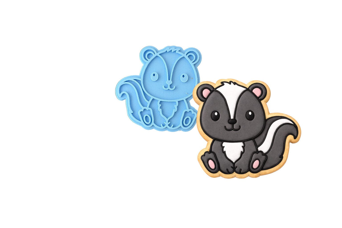 Skunk Cookie Cutter | Stamp | Stencil #1 Animals & Dinosaurs Cookie Cutter Lady MINI - 2 Inches (5cm) Stamp ONLY 