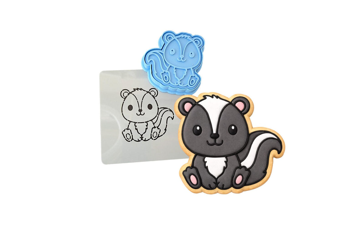 Skunk Cookie Cutter | Stamp | Stencil #1 Animals & Dinosaurs Cookie Cutter Lady 