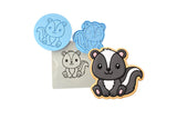 Skunk Cookie Cutter | Stamp | Stencil #1 Animals & Dinosaurs Cookie Cutter Lady MINI - 2 Inches (5cm) **FULL SET BUNDLE** Cutter + Stamp + Stencil + Debosser **BEST DEAL** 