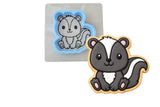Skunk Cookie Cutter | Stamp | Stencil #1 Animals & Dinosaurs Cookie Cutter Lady MINI - 2 Inches (5cm) **BUNDLE** Cutter + Stencil 