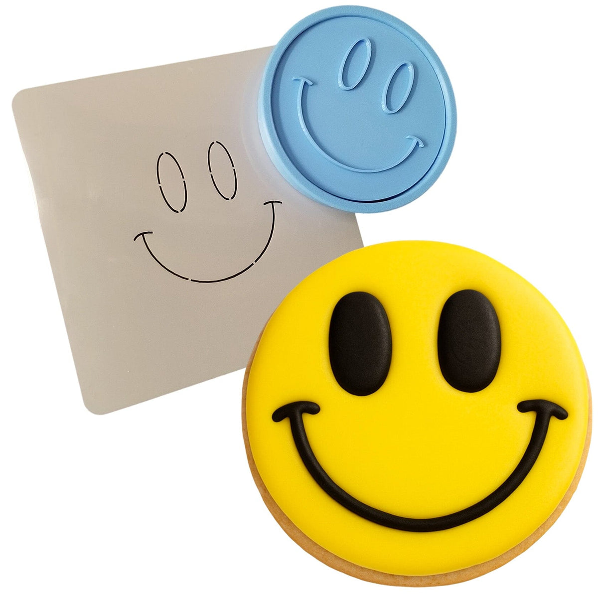 Smiley Face Emoji Cookie Cutter Detailed Miscellaneous Cookie Cutter Lady 