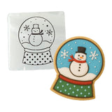 Snow Globe Cookie Cutter | Stamp | Stencil #1 Xmas / Winter / NYE Cookie Cutter Lady MINI - 2 Inches (5cm) Stencil ONLY 
