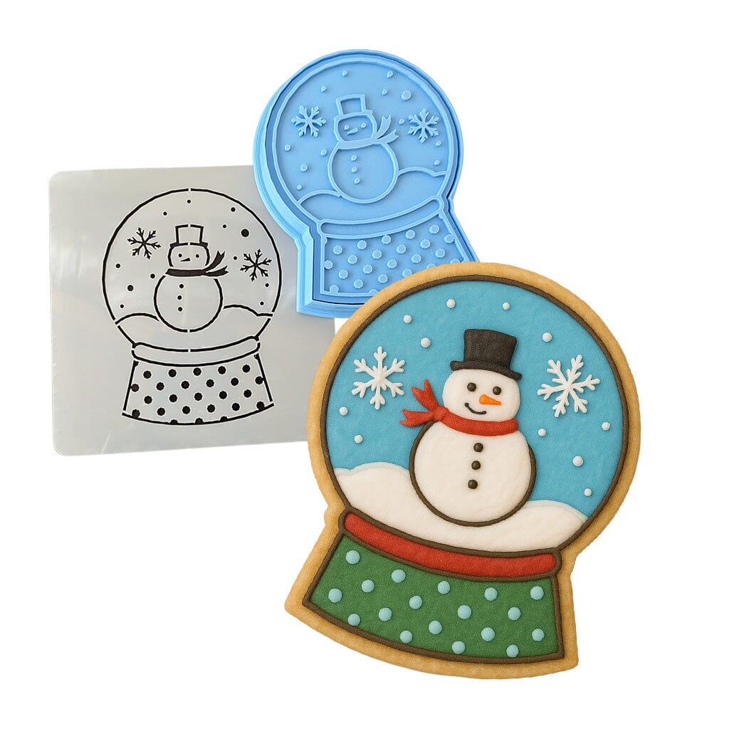 Snow Globe Cookie Cutter | Stamp | Stencil #1 Xmas / Winter / NYE Cookie Cutter Lady 