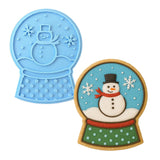 Snow Globe Cookie Cutter | Stamp | Stencil #1 Xmas / Winter / NYE Cookie Cutter Lady MINI - 2 Inches (5cm) Stamp ONLY 