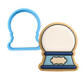 Snow Globe Cookie Cutter | Stamp | Stencil #3 Xmas / Winter / NYE Cookie Cutter Lady MINI - 2 Inches (5cm) Cookie Cutter ONLY (Outline) 