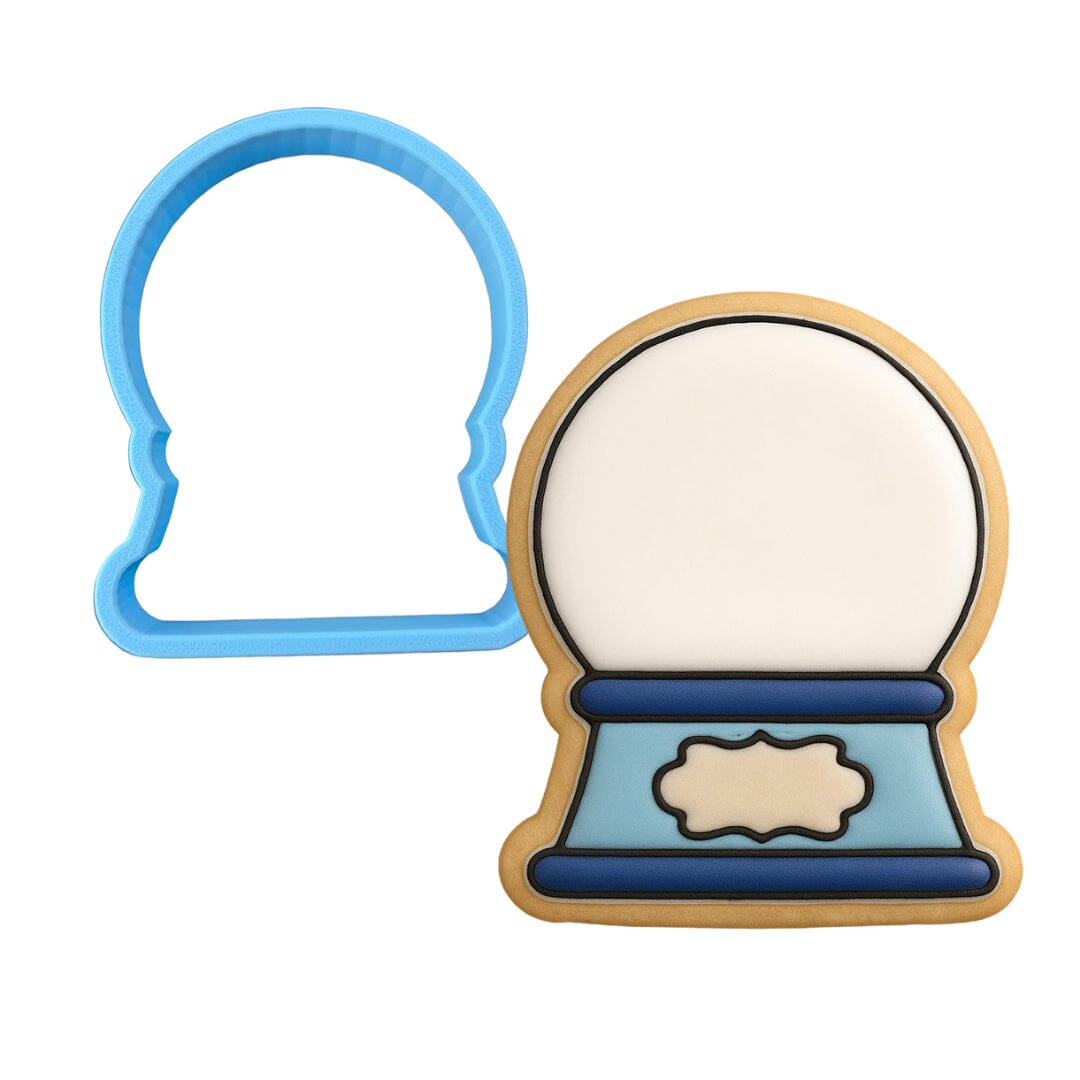 Snow Globe Cookie Cutter | Stamp | Stencil #3 Xmas / Winter / NYE Cookie Cutter Lady MINI - 2 Inches (5cm) Cookie Cutter ONLY (Outline) 