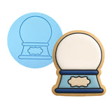 Snow Globe Cookie Cutter | Stamp | Stencil #3 Xmas / Winter / NYE Cookie Cutter Lady MINI - 2 Inches (5cm) Debosser ONLY 