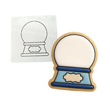 Snow Globe Cookie Cutter | Stamp | Stencil #3 Xmas / Winter / NYE Cookie Cutter Lady MINI - 2 Inches (5cm) Stencil ONLY 