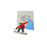Snowboarder Cookie Cutter Outline & Stamp 1 Sports Cookie Cutter Lady 