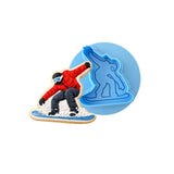 Snowboarder Cookie Cutter Outline & Stamp 1 Sports Cookie Cutter Lady MINI - 2 Inches (5cm) **BUNDLE** Cutter + Debosser 