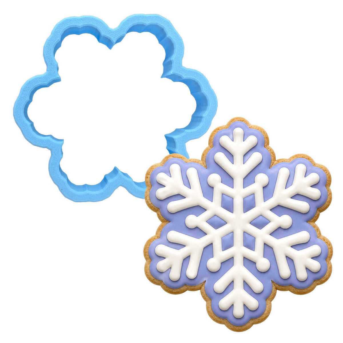 Snowflake Cookie Cutter | Stamp | Stencil #4 Xmas / Winter / NYE Cookie Cutter Lady MINI - 2 Inches (5cm) Cookie Cutter ONLY (Outline) 