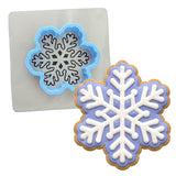 Snowflake Cookie Cutter | Stamp | Stencil #4 Xmas / Winter / NYE Cookie Cutter Lady MINI - 2 Inches (5cm) **BUNDLE** Cutter + Stencil 
