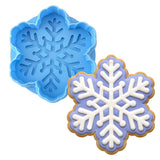 Snowflake Cookie Cutter | Stamp | Stencil #4 Xmas / Winter / NYE Cookie Cutter Lady MINI - 2 Inches (5cm) **BUNDLE** Cutter + Debosser 