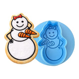 Snowman Carrot Boobs Cookie Cutter | Stamp | Stencil #1 Xmas / Winter / NYE Cookie Cutter Lady MINI - 2 Inches (5cm) **BUNDLE** Cutter + Debosser 