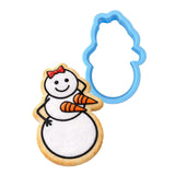 Snowman Carrot Boobs Cookie Cutter | Stamp | Stencil #1 Xmas / Winter / NYE Cookie Cutter Lady MINI - 2 Inches (5cm) Cookie Cutter ONLY (Outline) 