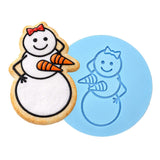 Snowman Carrot Boobs Cookie Cutter | Stamp | Stencil #1 Xmas / Winter / NYE Cookie Cutter Lady MINI - 2 Inches (5cm) Debosser ONLY 
