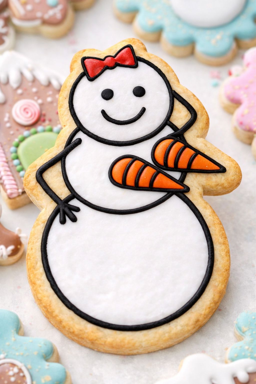 Snowman Carrot Boobs Cookie Cutter | Stamp | Stencil #1 Xmas / Winter / NYE Cookie Cutter Lady 