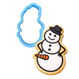 Snowman Carrot Male Cookie Cutter | Stamp | Stencil #1 Xmas / Winter / NYE Cookie Cutter Lady MINI - 2 Inches (5cm) Cookie Cutter ONLY (Outline) 