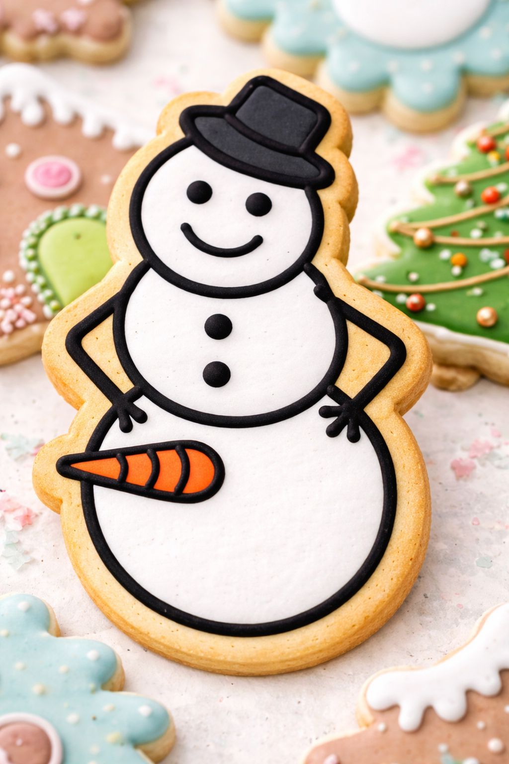 Snowman Carrot Male Cookie Cutter | Stamp | Stencil #1 Xmas / Winter / NYE Cookie Cutter Lady 